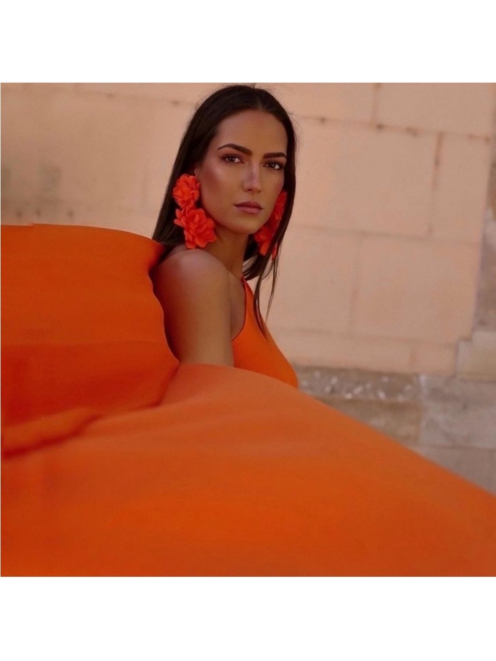 ZARA One Shoulder Cape Maxi Dress - Picture 6 of 16
